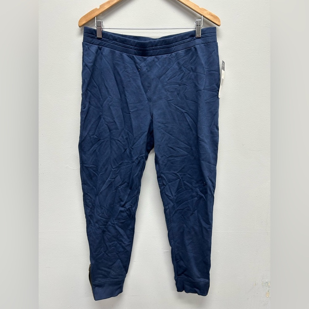 Chaps Navy Blue Joggers with Zippered Ankles